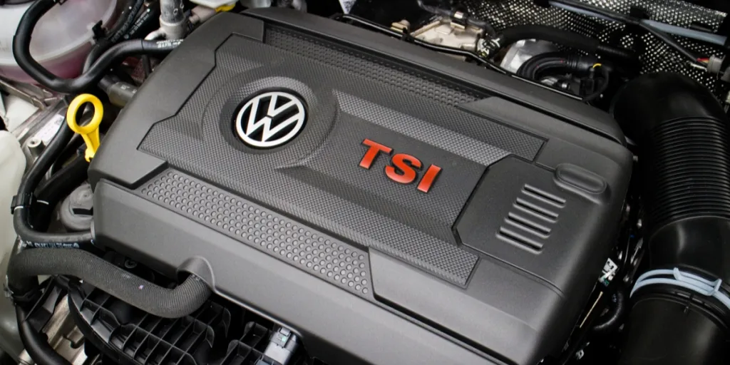 VW TSI-motor in een Volkswagen Golf