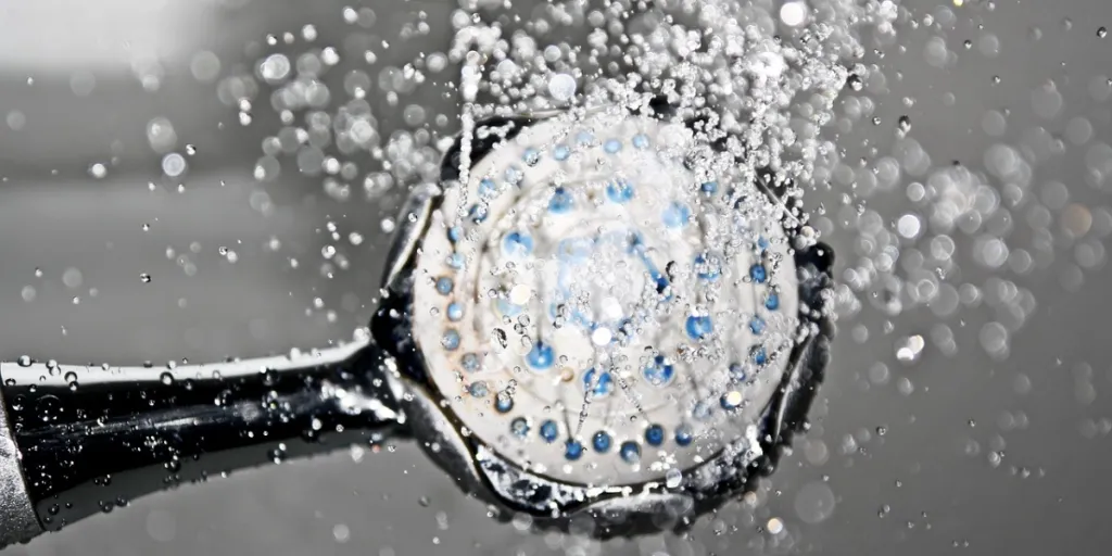 Water coming from a shower head