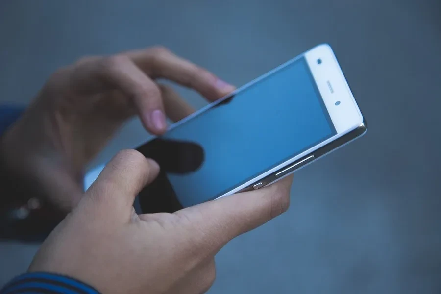 hands of a person holding a smartphone