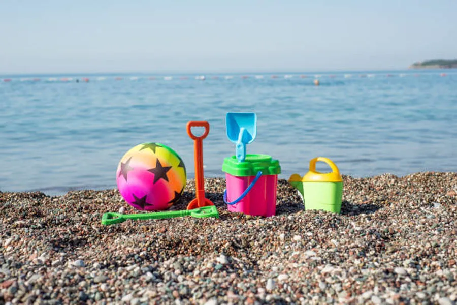 Beach Toys on a Pebble Beach