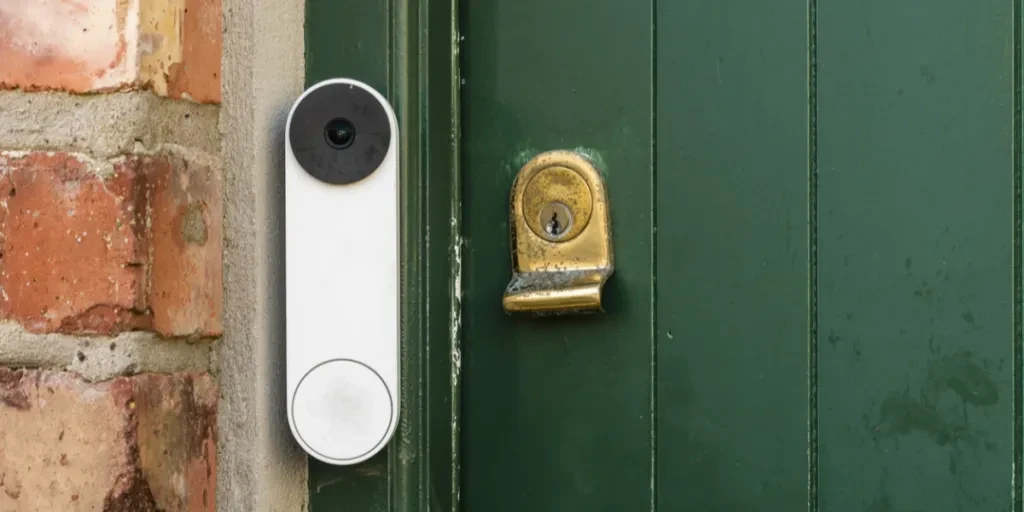 Door with smart AI door bell