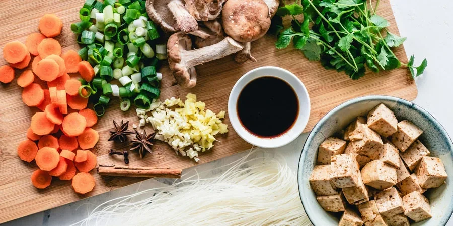 Photo de légumes vue de dessus