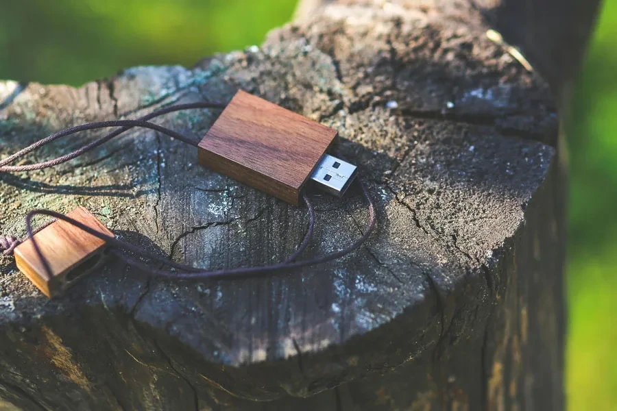 Chiavetta USB in legno