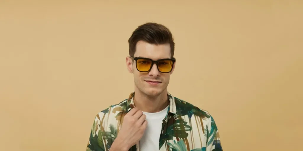 A male model holding his color