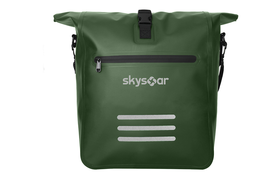 Sacoche moto bâche verte