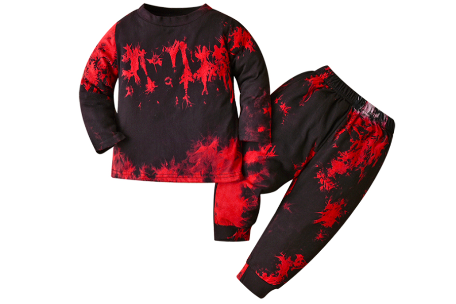 Красно-черный мягкий комплект брюк для малышей