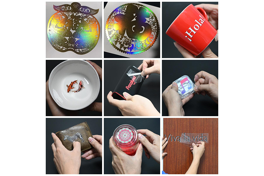 Образец многоцветной печати A3 UV DTF с ламинированием