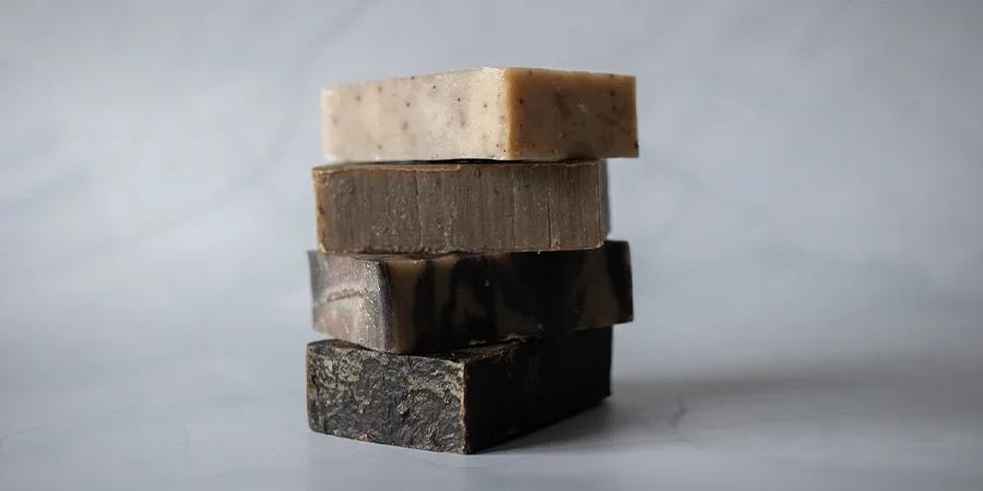 Four piled eco-friendly handmade soaps