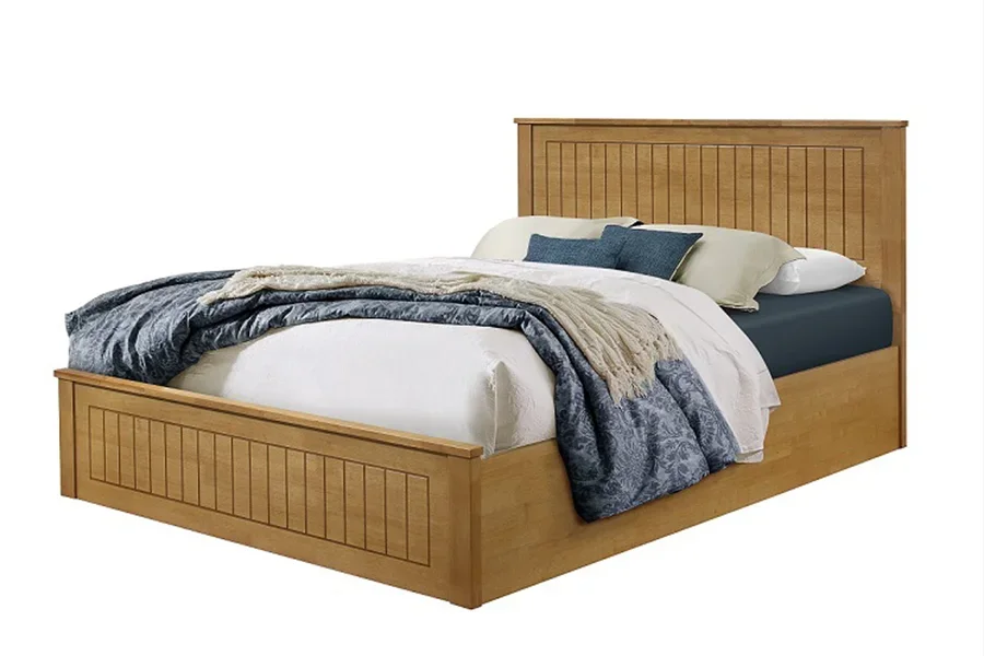 Cama otomana con estructura de madera