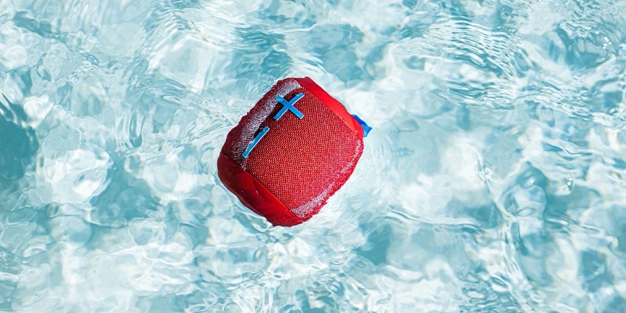 A waterproof outdoor speaker that floats