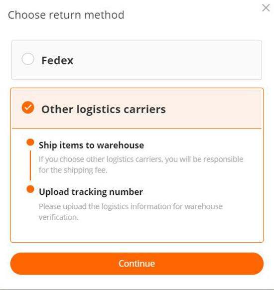 Alibaba Trade Assurance: choose a carrier