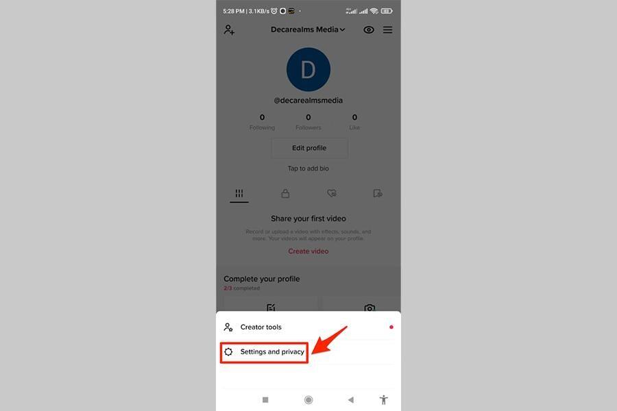Screenshot of the app’s dashboard