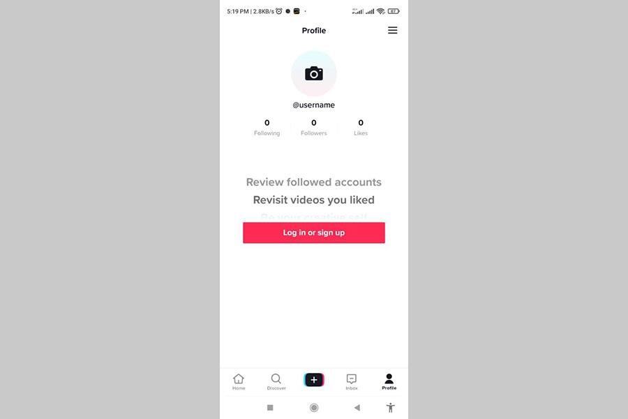 Screenshot showing the sign up process