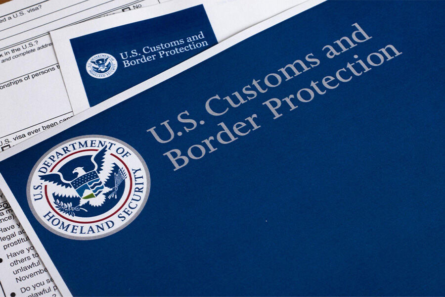 US customs and border protection agency leaflet cover