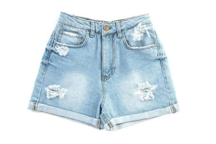 Women’s denim short with distressing