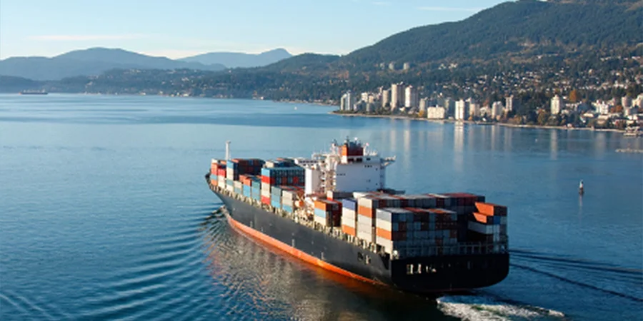 Cargo ship transporting goods internationally