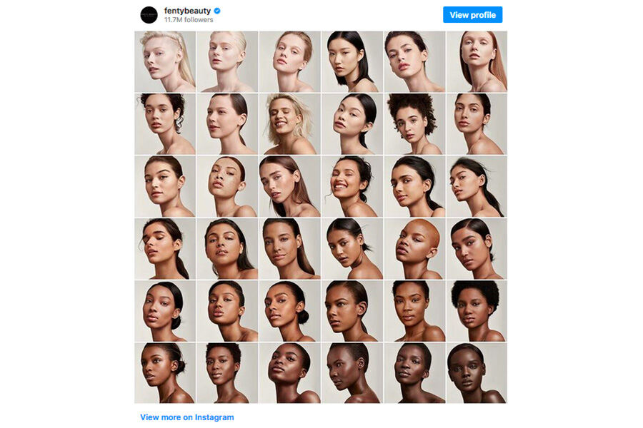 Fenty Beauty social media post