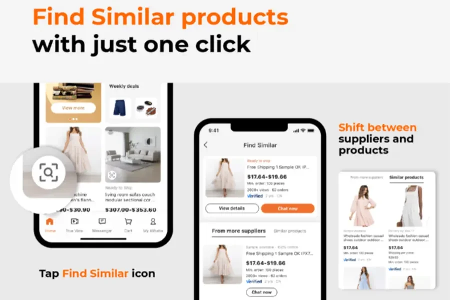 Screenshot showing how to use the ‘find similar’ function