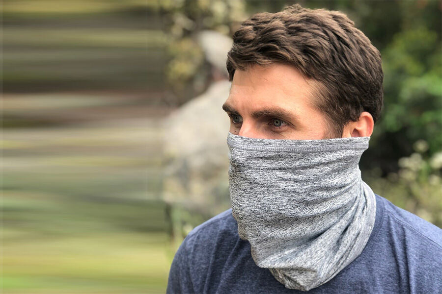 Man rocking a grey ski mask