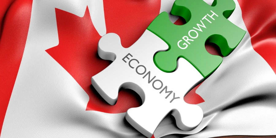 Canada economy and financial market growth concept
