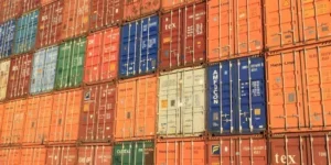 containers in assorted colours
