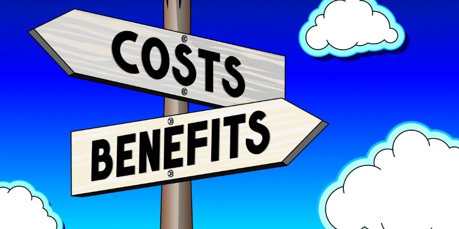 Two arrows - costs and benefits