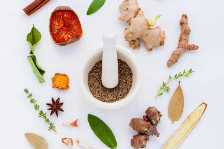 A collection of edible ingredients