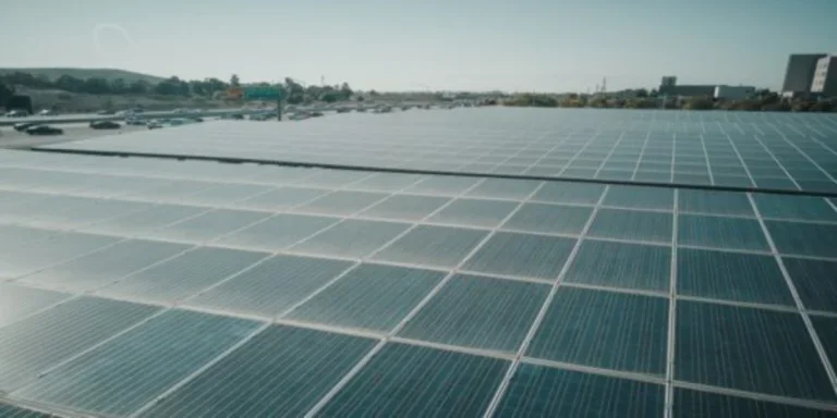An array of solar panels installed on a roof