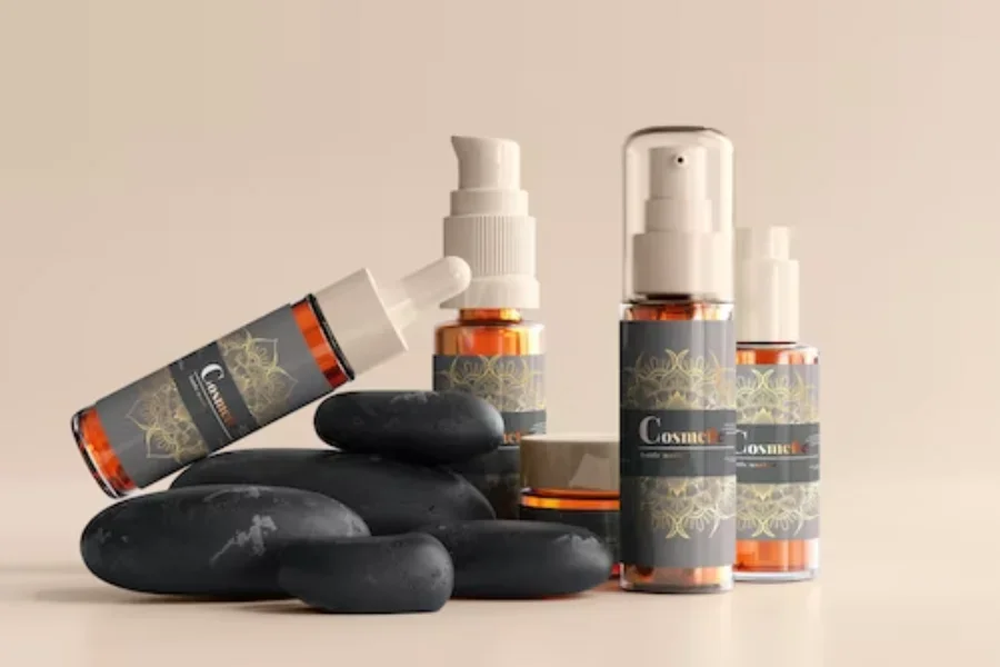 Косметическая упаковка и терапевтические камни