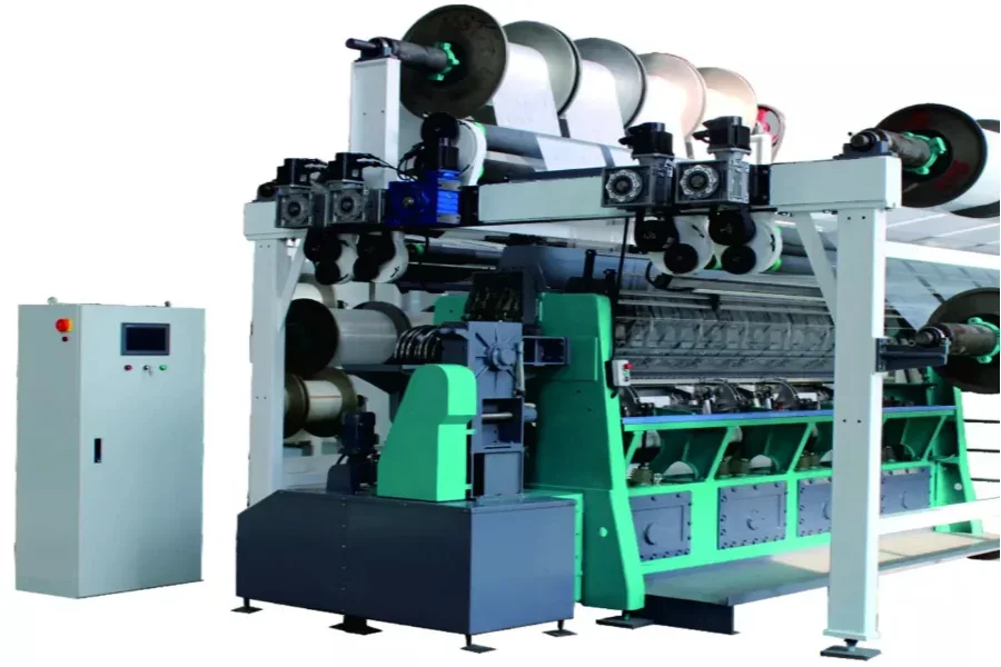 Double-needle bar warp knitting machine