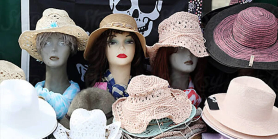 mannequins with different types of hats