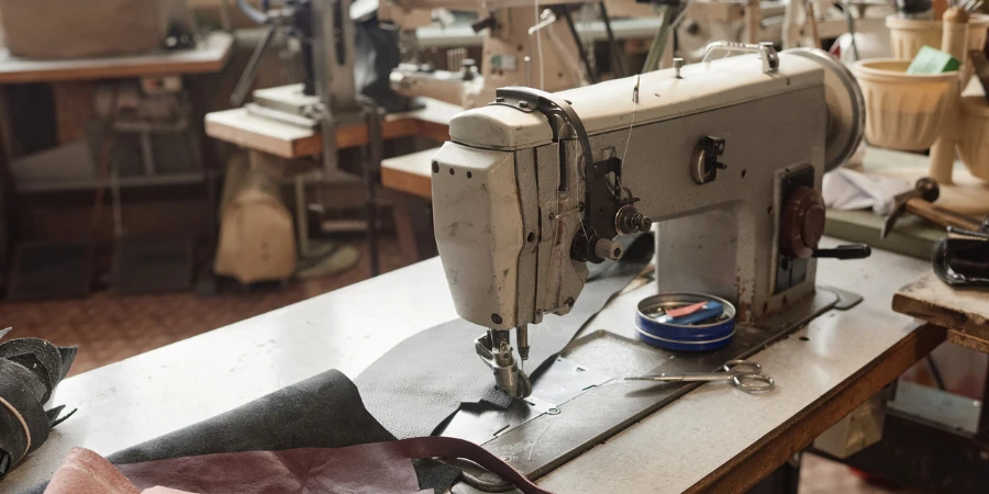 Workplace of tailor in workshop