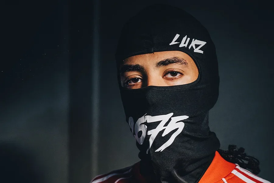 Man wearing a black windproof ski mask