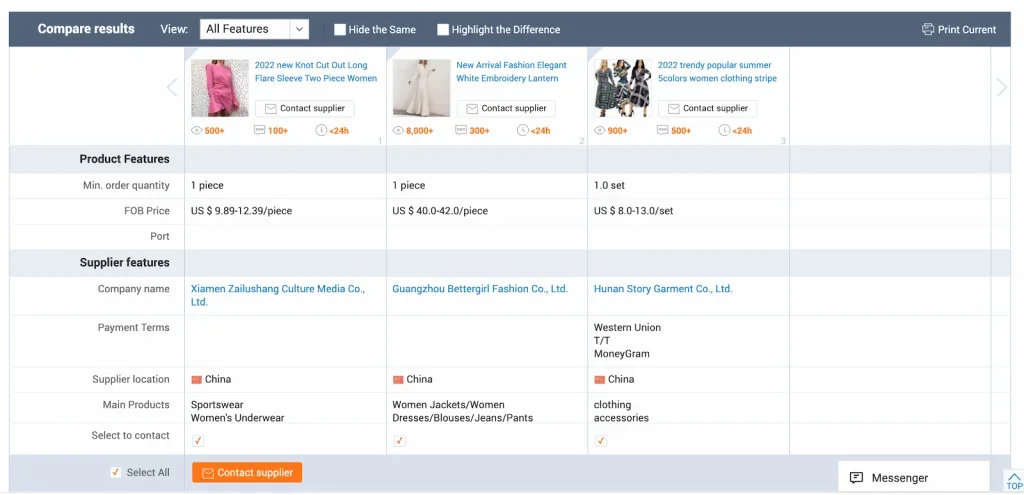 the results page
