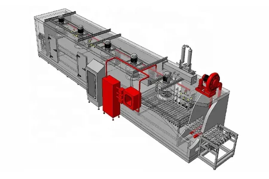 A 500kg/h quick tunnel blast freezer