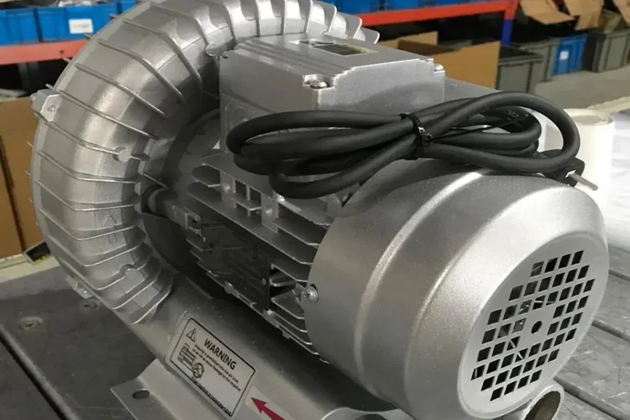 A close shot of a regenerative blower