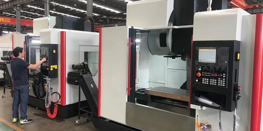 CNC machining center in a factory