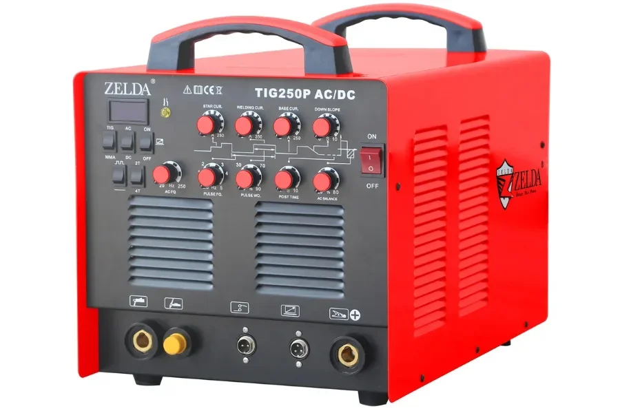 Pulse TIG welder on a white background