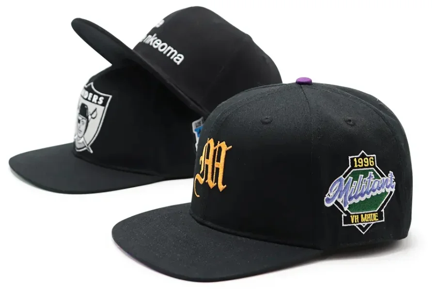 Snapback hats with custom embroidery logos