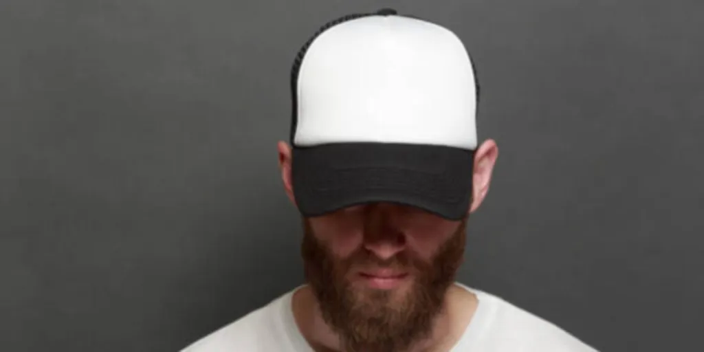 A male model wearing a baseball cap
