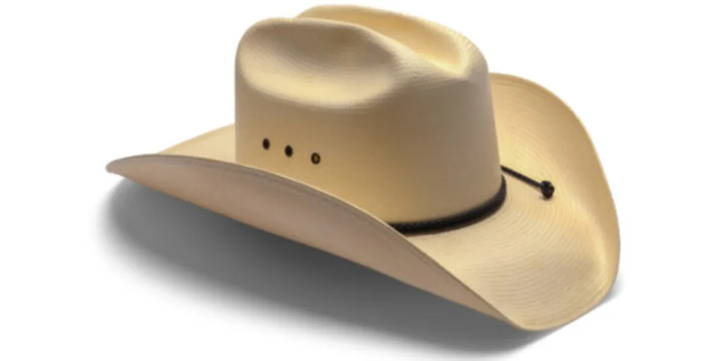 Brown cowboy hat on a white background