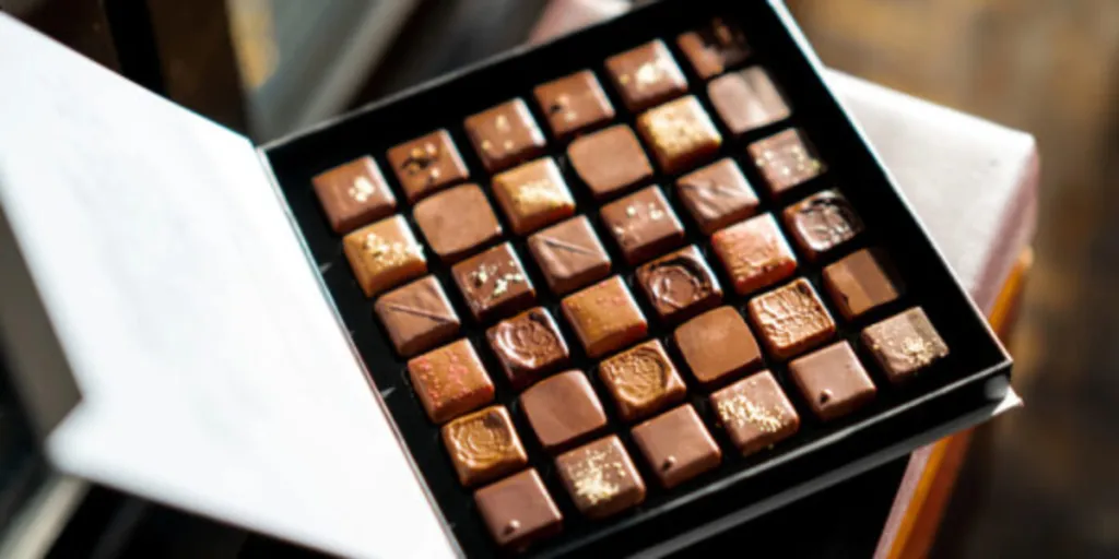 Chocolate gift box with assorted chocolates