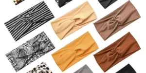 Colorful headbands made of different prints