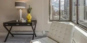 Console table in a living room