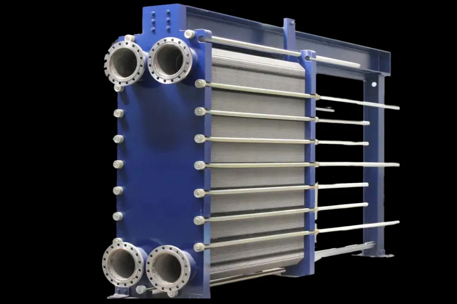 A gasketed plate evaporator