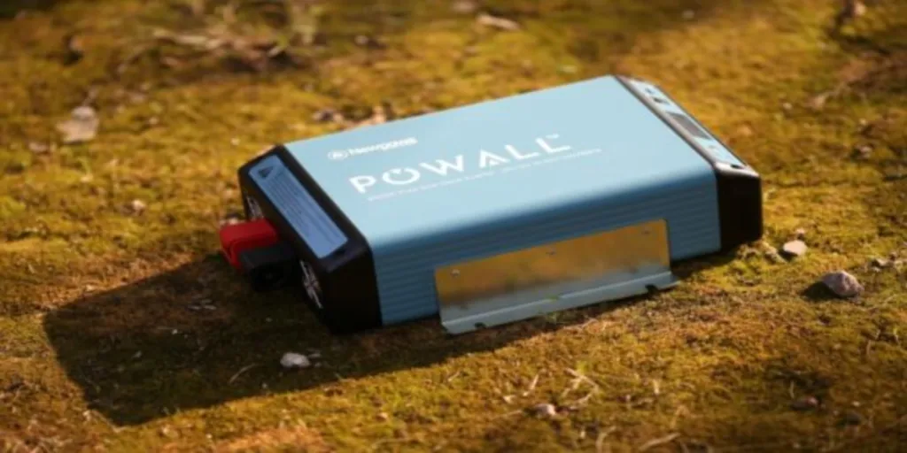 A sine wave inverter lying on a patch of grass