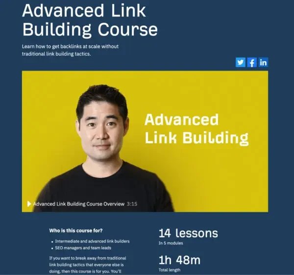 Curso de link building da Ahrefs Academy