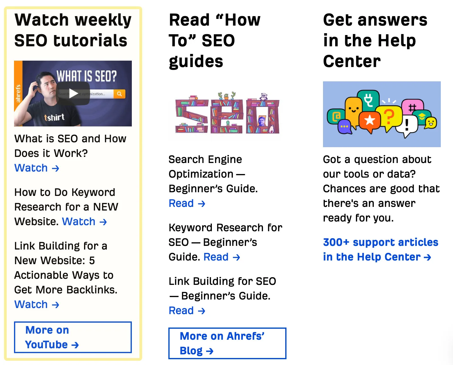 Видео Ahrefs о том, что такое SEO, встроено на его домашнюю страницу.
