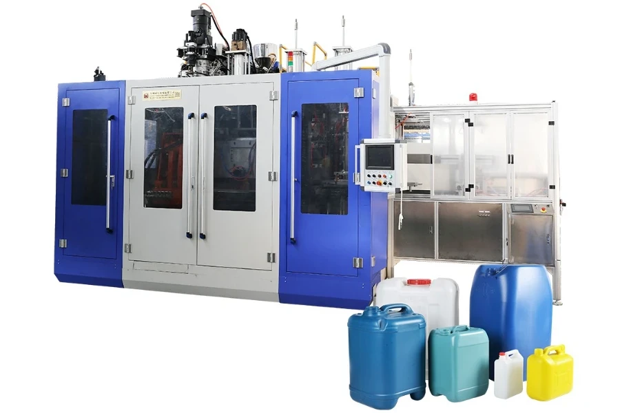 An electric blow molding machine