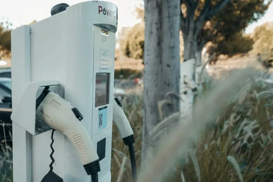 An electric vehicle charging station